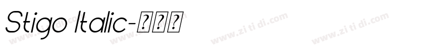 Stigo Italic字体转换